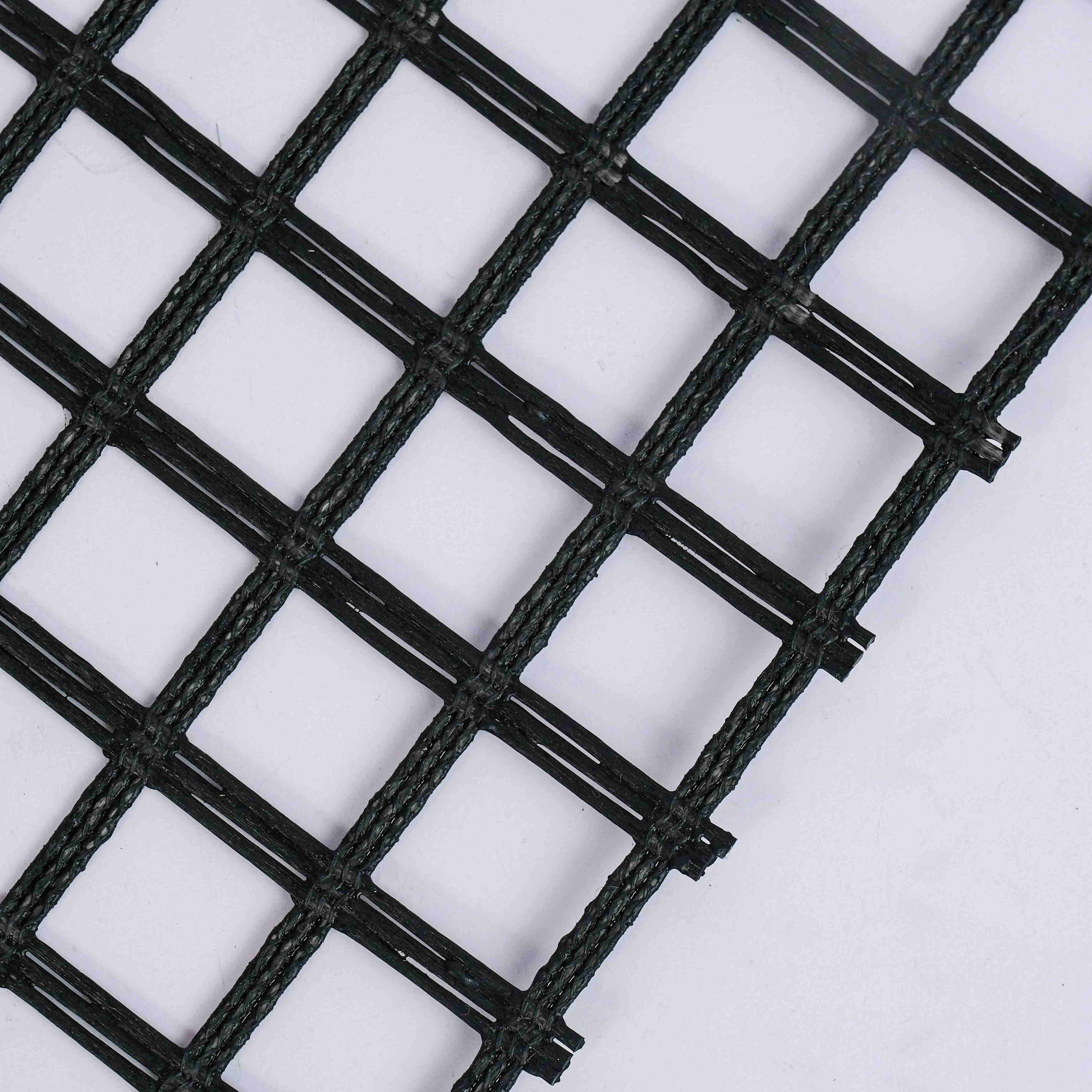 High Strength Polyester Geogrid PVC Coated For Soil Reinforcement And Foundation Stabilization